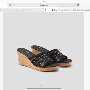 Vivaia Stacey round toe wedge platform slide